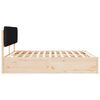 vidaXL Bettgestell mit gepolstertem Kopfteil Schwarz 180 x 200 cm