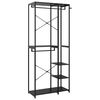 vidaXL Kleiderschrank Schwarz 90x40x213 cm Metall und Holzwerkstoff