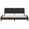 vidaXL Bettgestell mit LED ohne Matratze Schwarz 180x200 cm Samt