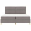 vidaXL Boxspringbett mit Matratze Taupe 200 x 200 cm Stoff