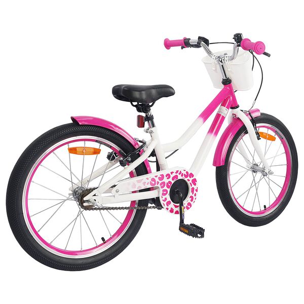 vidaXL Kinderfahrrad 18 Zoll f&uuml;r 5-7 Jahre alt Dunkelrosa