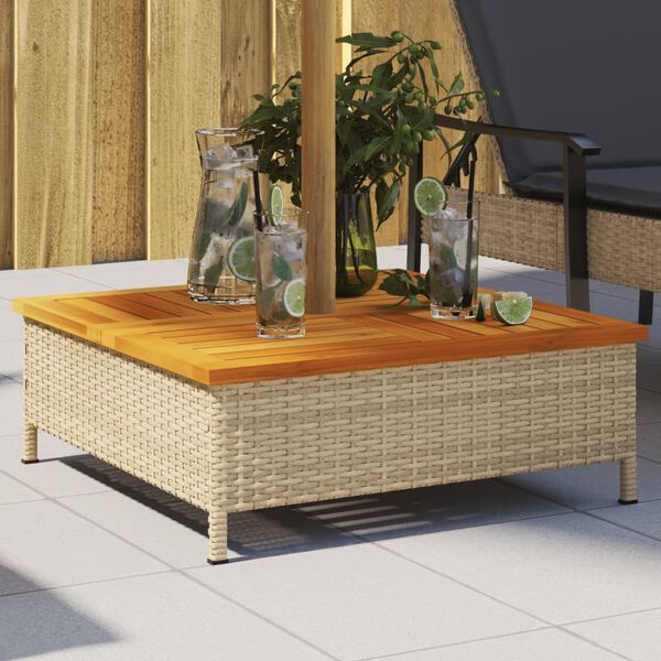 vidaXL Verkleidung f&uuml;r Sonnenschirmst&auml;nder Beige 70x70x25 cm Akazie