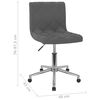vidaXL B&uuml;rostuhl Drehbar Dunkelgrau Samt