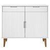 vidaXL Sideboard MOLDE Weiß 90x40x80 cm Massivholz Kiefer