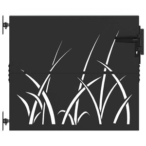 vidaXL Gartentor Schwarz 85 x 100 cm Pulverbeschichteter Stahl