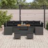 vidaXL Gartensofa-set mit Kissen 13 pcs Schwarz Poly-Rattan