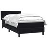 vidaXL Boxspringbett mit Matratze Schwarz 80x210 cm Samt