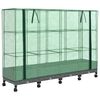 vidaXL Gartenplanter mit Gew&auml;chshausabdeckung und R&auml;dern 4 Stk. PP
