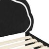 vidaXL Kinderbettgestell mit Kopfteil Schwarz 80 x 200 cm Samt