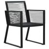 vidaXL 5-tlg. Garten-Essgruppe PVC Rattan Schwarz
