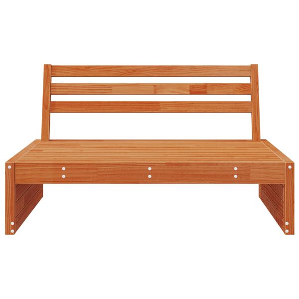 vidaXL Garten Mittelssofa Massivholz Kiefer Wachsbraun