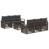 vidaXL Gartensofa-set 7 stk. Grau Poly-Rattan