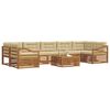 vidaXL Outdoor-Sofagarnitur mit Kissen 8 pcs Natur und Beige