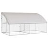 vidaXL Hundek&auml;fig 2 pcs Silber 4 x 2 x 2 m Verzinkter Stahl