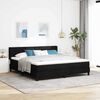 vidaXL Boxspringbett mit Matratze Schwarz 200 x 180 cm Polyester