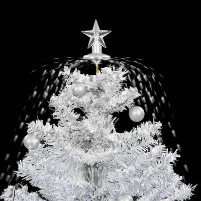 vidaXL Schneiender Weihnachtsbaum mit Schirmfuß Weiß 75 cm
