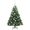 vidaXL K&uuml;nstlicher Weihnachtsbaum mit 150 LEDs Gr&uuml;n 120 cm PE und PVC
