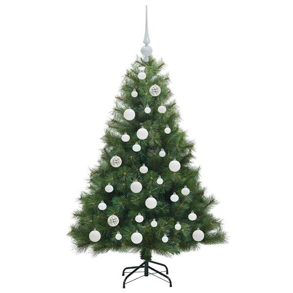 vidaXL K&uuml;nstlicher Weihnachtsbaum mit 150 LEDs Gr&uuml;n 120 cm PE und PVC