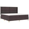 vidaXL Boxspringbett mit Matratze Dunkelbraun 200 x 200 cm Stoff