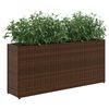 vidaXL Pflanzk&uuml;bel mit 2 T&ouml;pfen 2 Stk. Braun 90x20x40 cm Poly Rattan