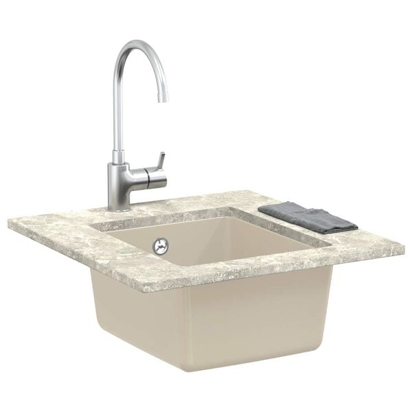 vidaXL Waschbecken Beige 370 x 460 mm 80% Quarz und 20% Harz