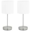vidaXL Tischlampen 2 Stk. Touch-Sensor Wei&szlig; E14