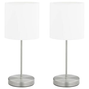 vidaXL Tischlampen 2 Stk. Touch-Sensor Wei&szlig; E14