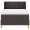 vidaXL Boxspringbett mit Matratze Dunkelbraun 90 x 190 cm Stoff