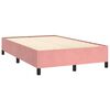 vidaXL Boxspringbett mit Matratze Rosa 120x190 cm Samt