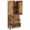 vidaXL Highboard Altholz 69,5 x 34 x 180 cm Holzwerkstoff