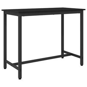 vidaXL Tisch Schwarz Eichen-Optik 100 x 50 x 76,5 cm