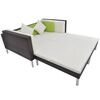 vidaXL 4-tlg. Garten-Lounge-Set mit Auflagen Poly Rattan Braun