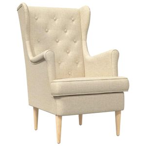 vidaXL Sessel Creme Stoff