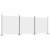 vidaXL 3-tlg. Paravent Wei&szlig; 525x180 cm Stoff