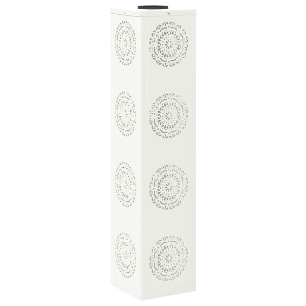 vidaXL Solar LED Weg Licht 2 pcs Wei&szlig; Kalt gewalzter Stahl