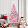vidaXL K&uuml;nstlicher vorbeleuchteter Weihnachtsbaum Rosa 180 cm PVC