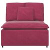vidaXL Modulares Sofa Mittelmodul mit Kissen Weinrot 100 cm