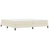 vidaXL Bettrahmen mit Matratze Creme 200 x 200 cm Stoff