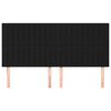 vidaXL Kopfteil Schwarz 200 x 5 x 118/128 cm Stoff