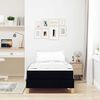 vidaXL Boxspringbett mit Matratze Schwarz 90 x 190 cm Stoff