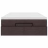 vidaXL Ottoman-Bett mit Matratze Dunkelbraun 120x190 cm Stoff