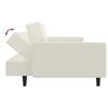 vidaXL Schlafsofa 2-Sitzer Creme Samt