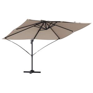 vidaXL Ampelschirm Roma Taupe und Schwarz 352 x 251 x 260 cm