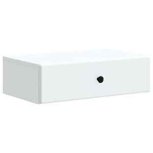 vidaXL Wandmontierter Beistelltisch Wei&szlig; 59 x 34,5 x 17 cm