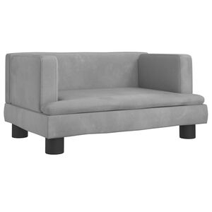 vidaXL Hundebett Hellgrau 60x40x30 cm Samt
