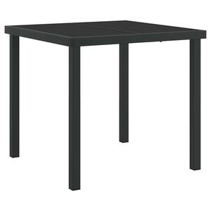 vidaXL Gartentisch Schwarz 80 x 80 x 73 cm Massivholz Teak