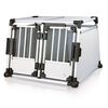 TRIXIE Pet Doppeltransportbox M-L Aluminium