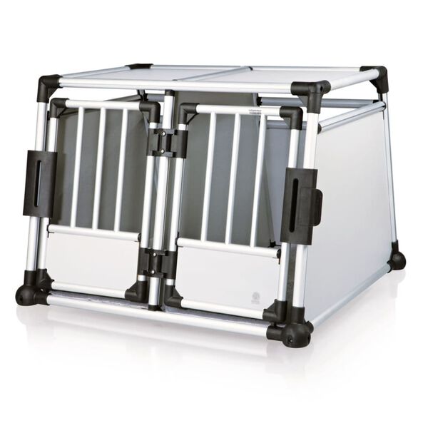 TRIXIE Pet Doppeltransportbox M-L Aluminium