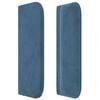 vidaXL Kopfteil mit Ohren Dunkelblau 203x16x78/88 cm Samt