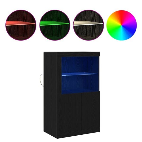 vidaXL Beistellschrank Schwarze Eiche 60,5 x 37 x 100 cm Holzwerkstoff